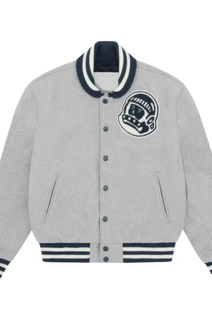 Astro Billionaire Boys Club Gray Varsity Wool Jacket