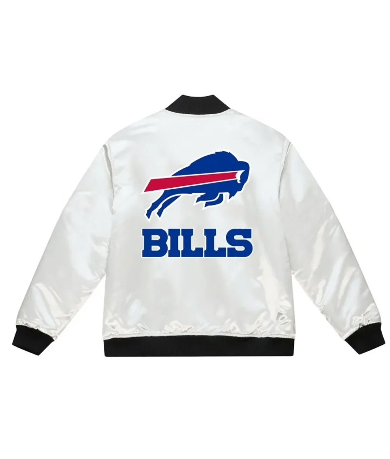 Buffalo Bills Bomber White Jacket