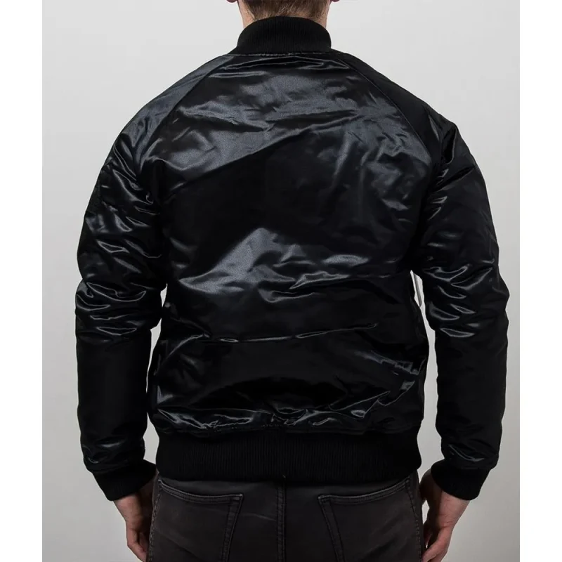 Charlotte Hornets Black Tonal Satin Jacket