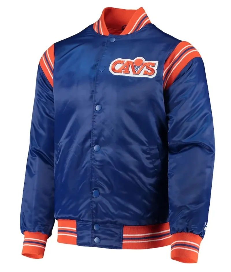Cleveland Cavaliers Blue Enforcer Satin Jacket