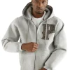 Pelle Pelle Grey Zipper Wool Jacket