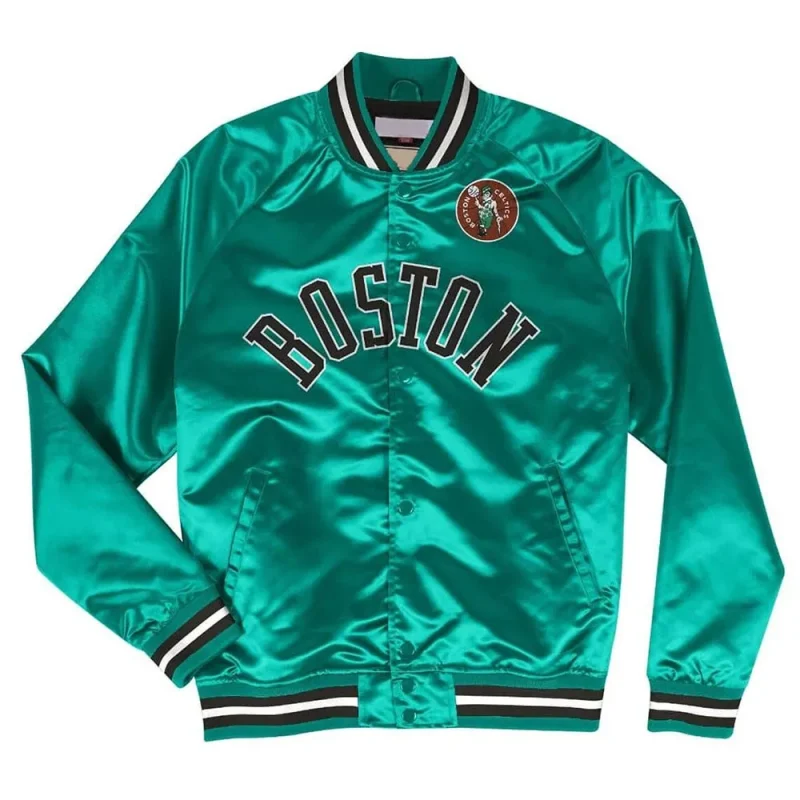 Material: Satin (Both Gender) Lining: Viscose lining Color: Green/ Black Front: Snap-tab Buttoned Closure Collar: Rib-knitted Sleeves: Long sleeves Cuffs: Rib-knitted Hemline: Rib-knitted Stitching: Fine