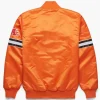 Pick and Roll Denver Broncos Orange Satin Jacket