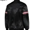 Pick & Roll Miami Heat Black Varsity Satin Jacket