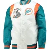 White/Aqua Miami Dolphins Retro The All-American Jacket
