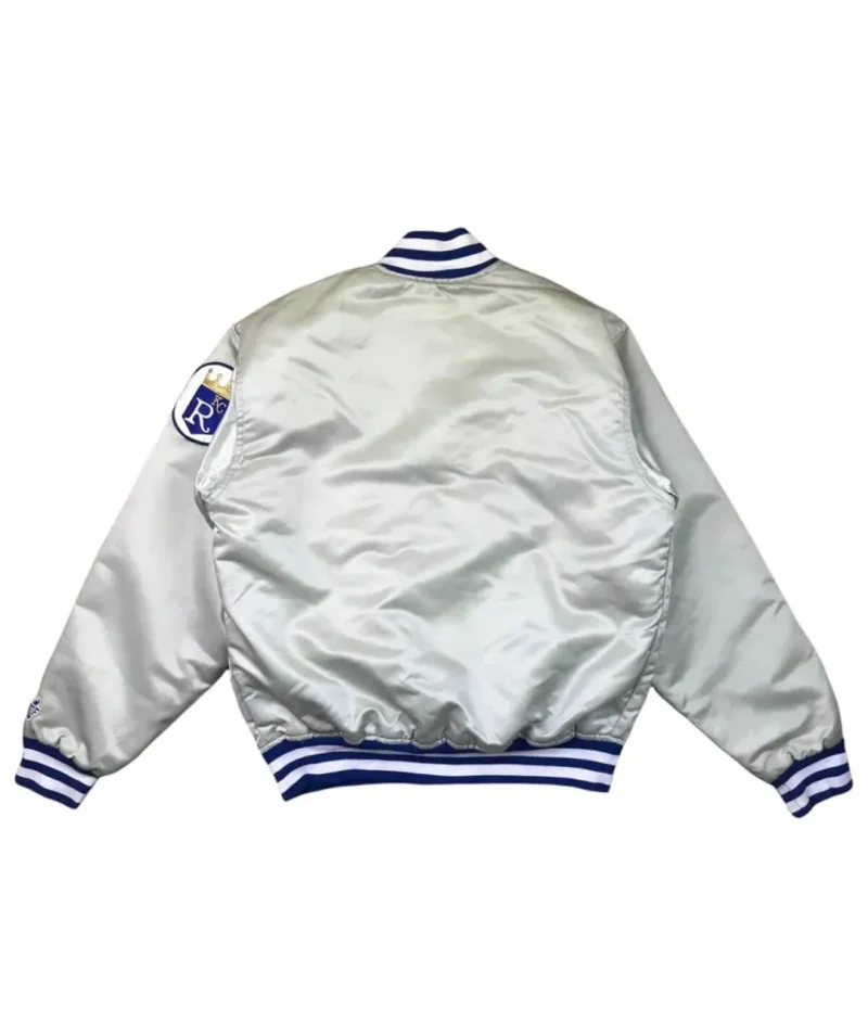 Silver Kansas City Royals Satin Jacket