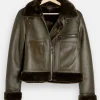 The Teacher Sheridan Smith Shearling Leather Jacket