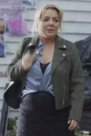 The Teacher Sheridan Smith Green Suede Jacket