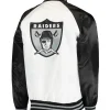 White/Black Las Vegas Raiders Clean Up Throwback Jacket