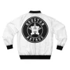 White Houston Astros Bomber Full-Zip Satin Jacket
