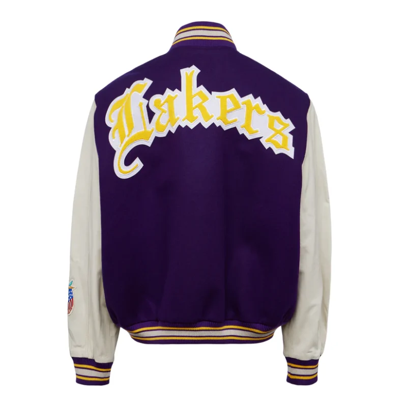 Lakers Wool & Leather Varsity Jacket