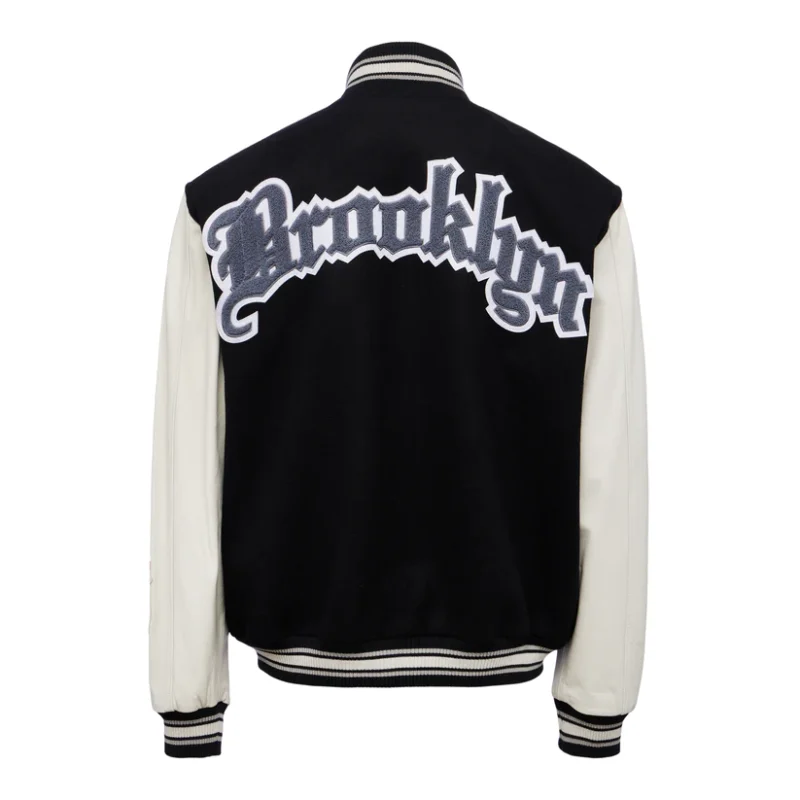 Brooklyn Nets Wool & Leather Varsity Jacket