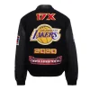 Los Angeles Lakers 2020 Championship Wool & Leather Black Jacket