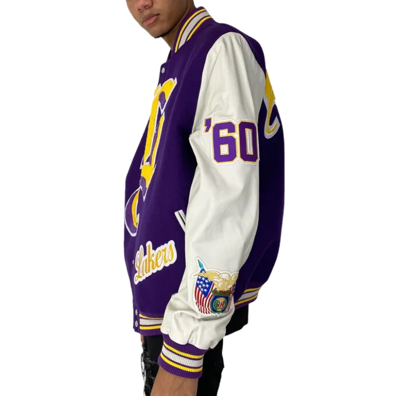 Lakers Wool & Leather Varsity Jacket