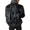 NBA Collage Vegan Leather Black Jacket