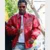 A$AP Rocky Red Leather Jacket