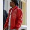 A$AP Rocky Red Leather Jacket