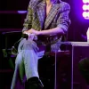 Selena Gomez Plaid Blazer