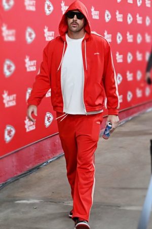 Travis Kelce Red Tracksuit