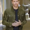 Welcome to Wrexham Ryan Reynolds Green Suede Jacket