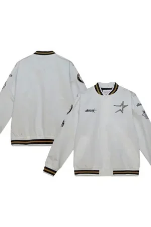Houston Astros City Collection White Varsity Satin Jacket