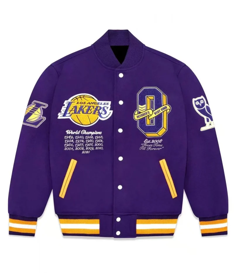 Varsity OVO LA Lakers Purple Jacket