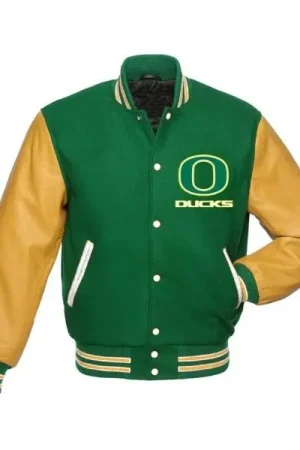 Oregon Ducks Green and Yellow Varsity Jacket