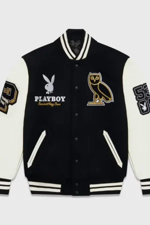 OVO Playboy Black Varsity Jacket
