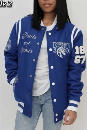 Fayetteville State Royal Varsity Wool Jacket