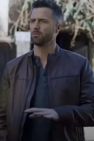 The Wedding Cottage Brendan Penny Brown Leather Jacket