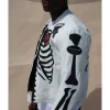 Vanson Skeleton White Leather Jacket