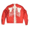 Vanson Skeleton Red Leather Jacket