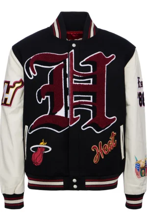 Miami Heat Wool & Leather Varsity Jacket