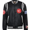 Atlanta Hawks Vegan Black Leather Jacket