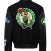 Boston Celtics Wool & Leather Black Jacket