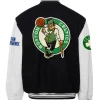Boston Celtics Wool & Leather Black / White Varsity Jacket