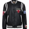 Chicago Bulls Vegan Black Leather Jacket