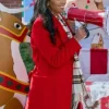 Christmas With A Kiss Mishael Morgan Red Wool Coat