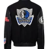 Dallas Mavericks Wool & Leather Black Jacket