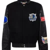 Dallas Mavericks Wool & Leather Black Jacket