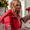 Best Christmas Ever 2023 Charlotte Sanders Red Puffer Jacket