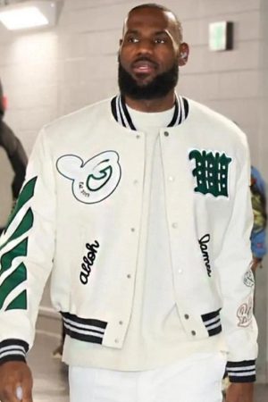 Lebron James Off White Varsity Jacket