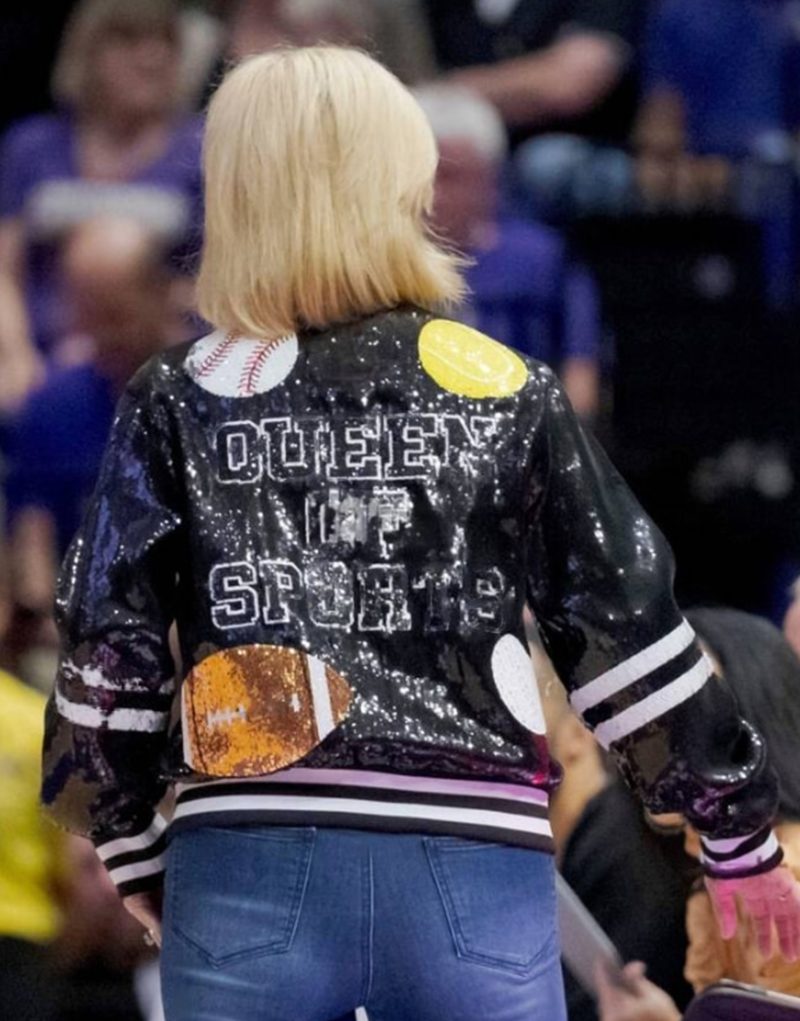 Kim Mulkey Queen Of Sports Black Sequin Jacket