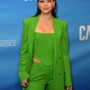 Melissa Barrera Green Trench Coat