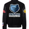 Memphis Grizzlies Wool & Leather Black Jacket