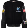 Memphis Grizzlies Wool & Leather Black Jacket