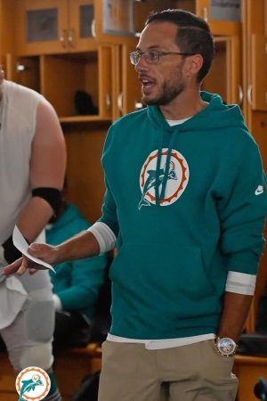 NFL Miami Dolphins Mike McDaniel Blue Hoodie