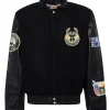 Milwaukee Bucks Wool & Leather Black Jacket