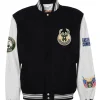 Milwaukee Bucks Wool/leather Black & White Varsity Jacket