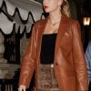 Taylor Swift Brown Leather Blazer